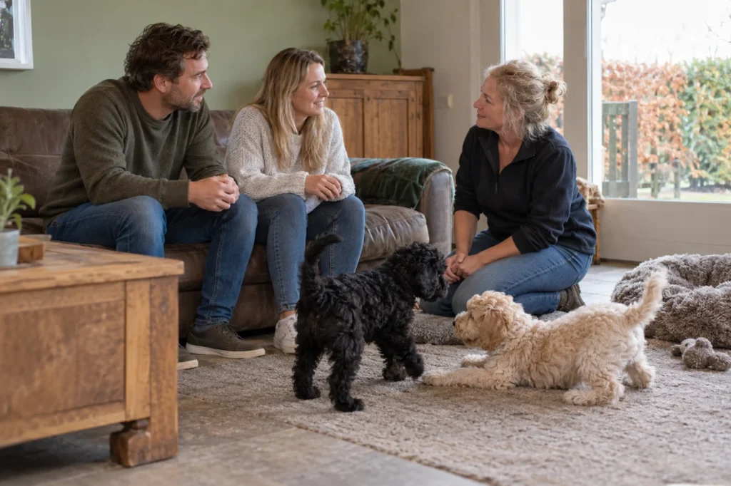 Kennismaking bij een fokker met Labradoodlepups